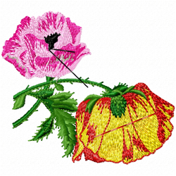 Flowers And Tree Embroidery Design 9